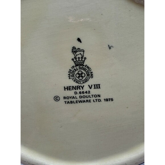 Royal Doulton Henry VIII D6642 English Porcelain Character Mug 1679B, RARE - Picture 5 of 10